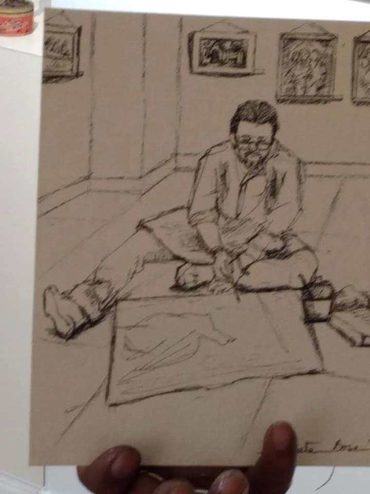 Portrait painting by Swagata Bose